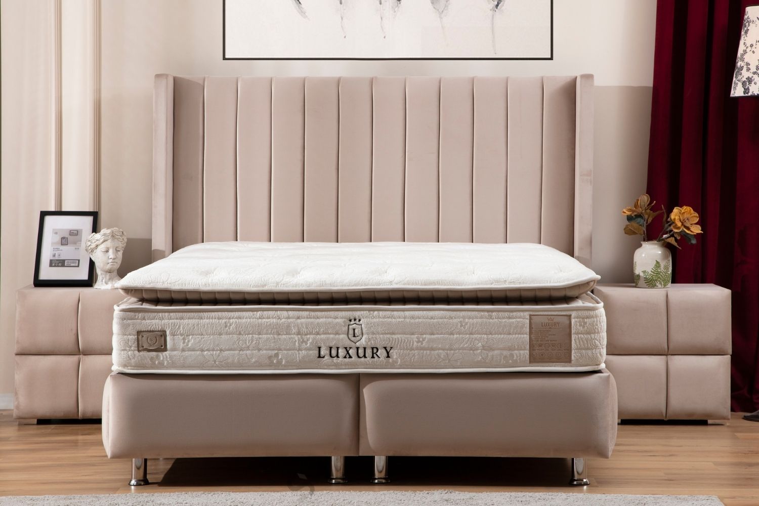 Lit coffre Tokyo Beige