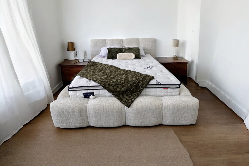 Pack complet Lit coffre Marbella + Matelas Nova Premium 32cm