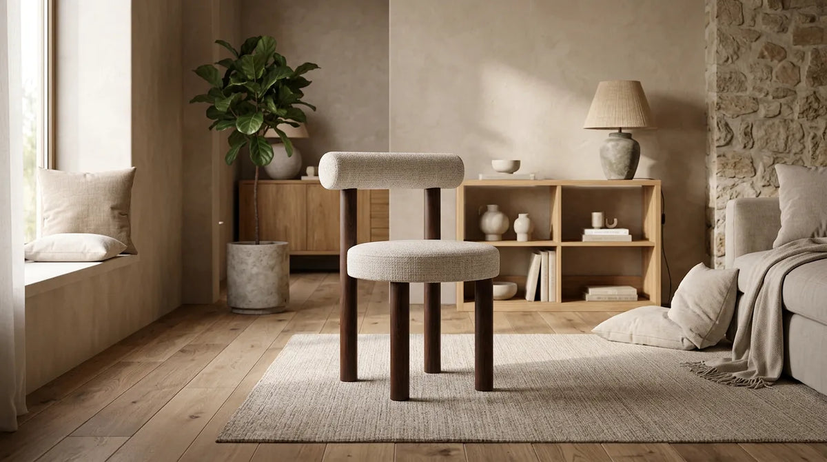 Chaise Irina Cremona Beige Noyer