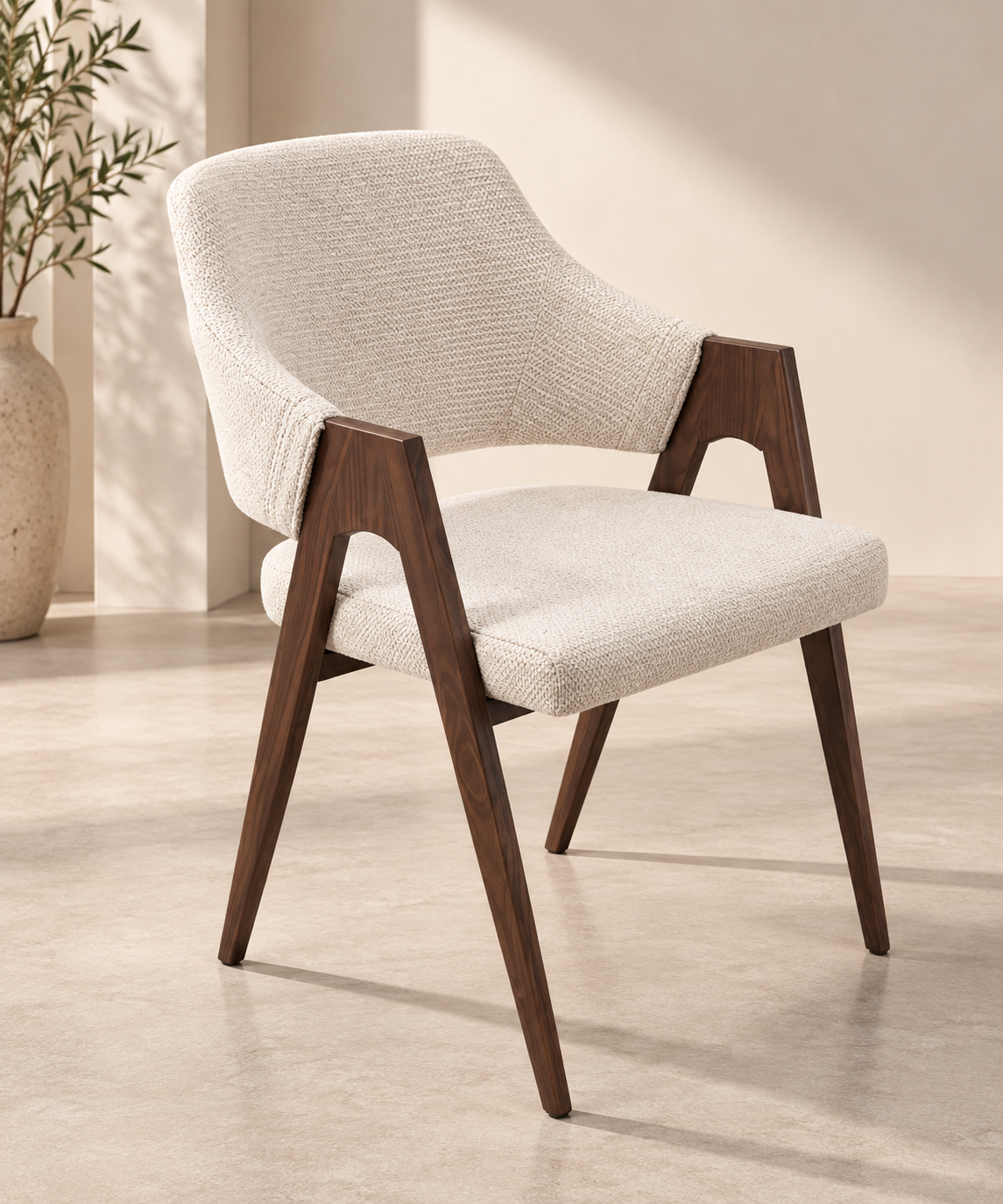 Chaise Ysé Chenille Noyer