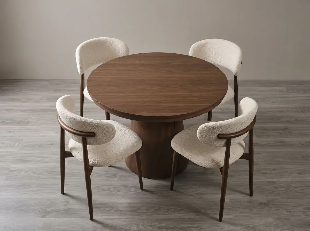 Table à manger Extensible Oriano Noyer 100-140-180cm