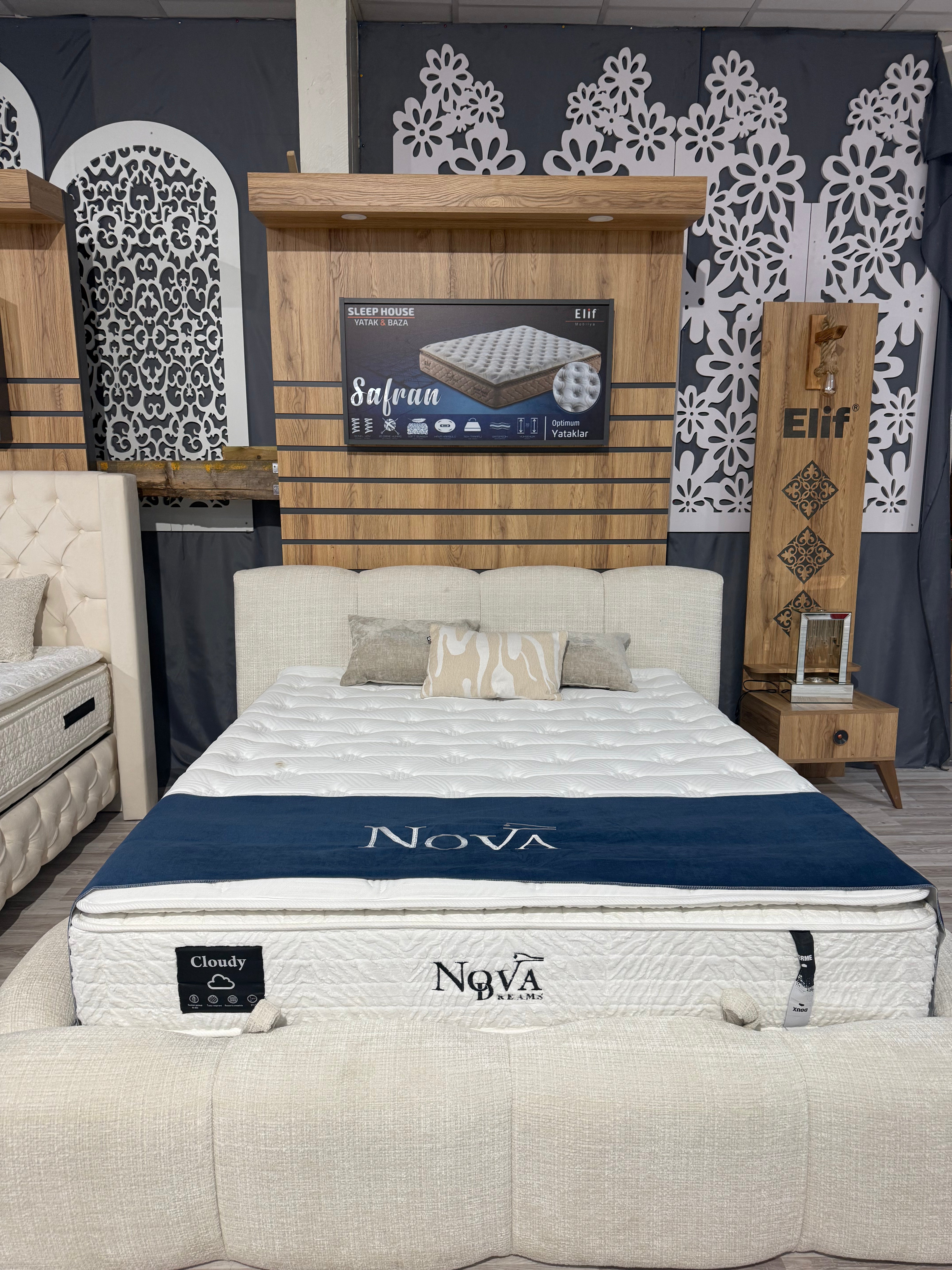 Pack complet Lit coffre Marbella + Matelas Nova Premium 32cm
