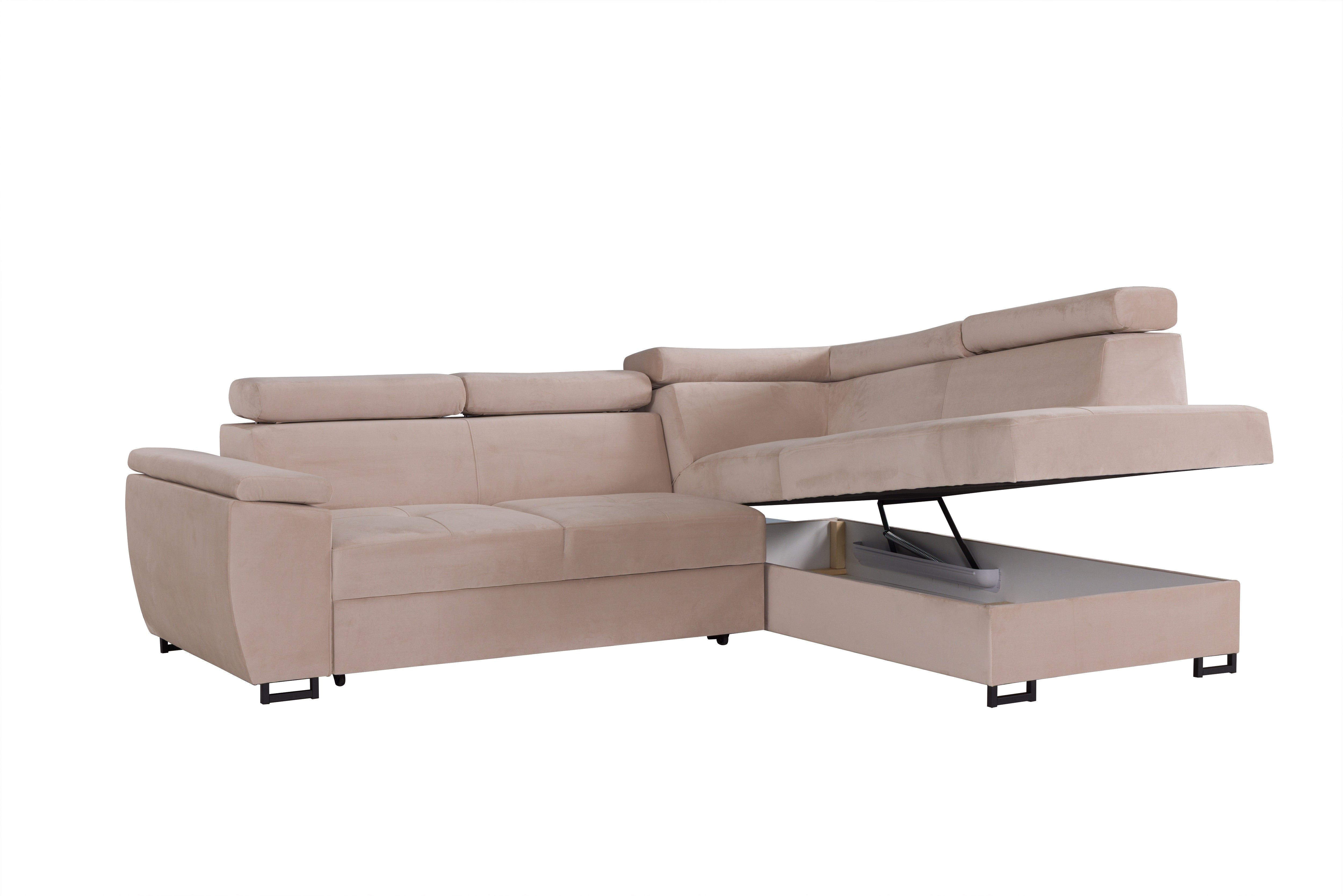 Canapé d'angle Toulouse Beige Velours