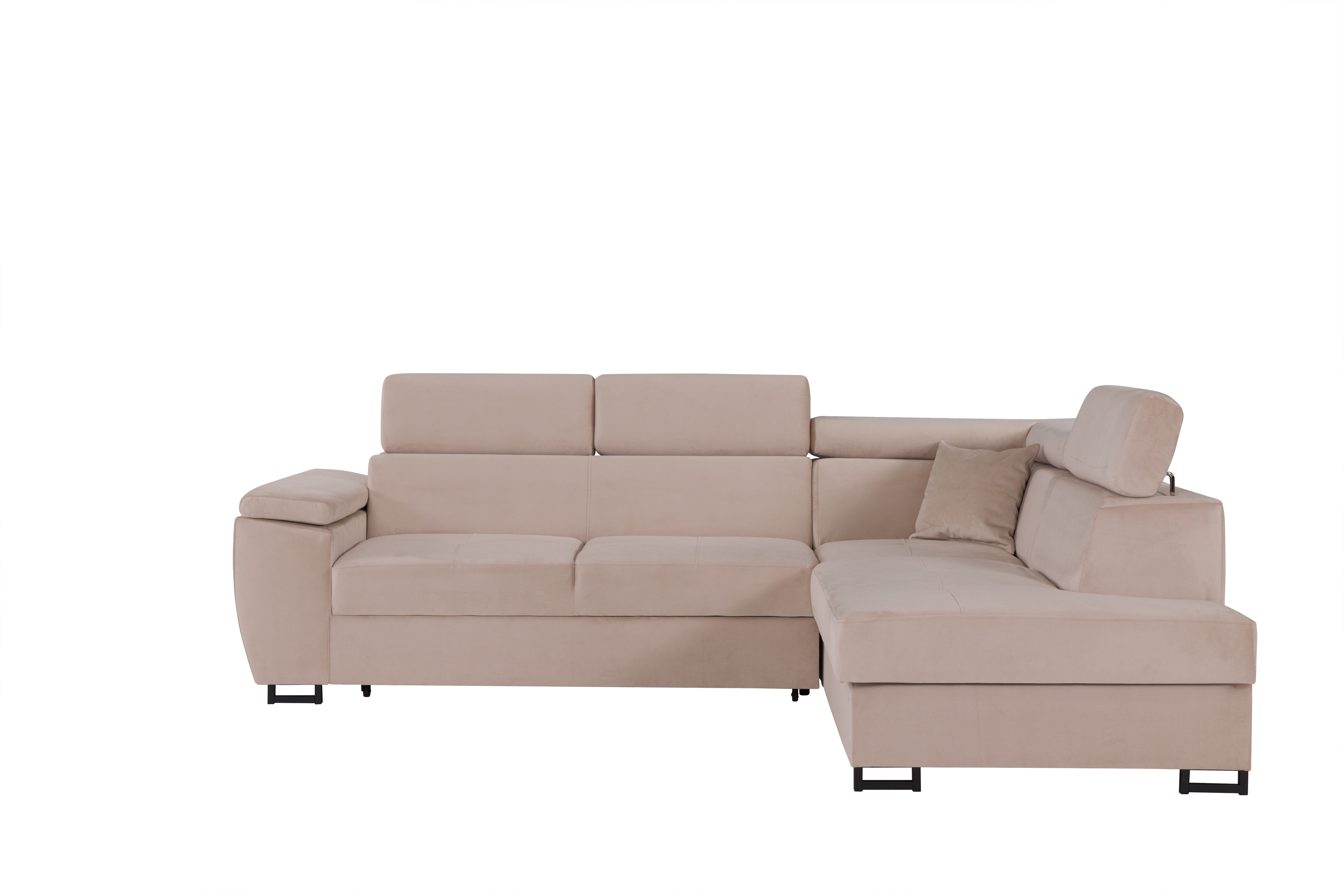 Canapé d'angle Toulouse Beige Velours