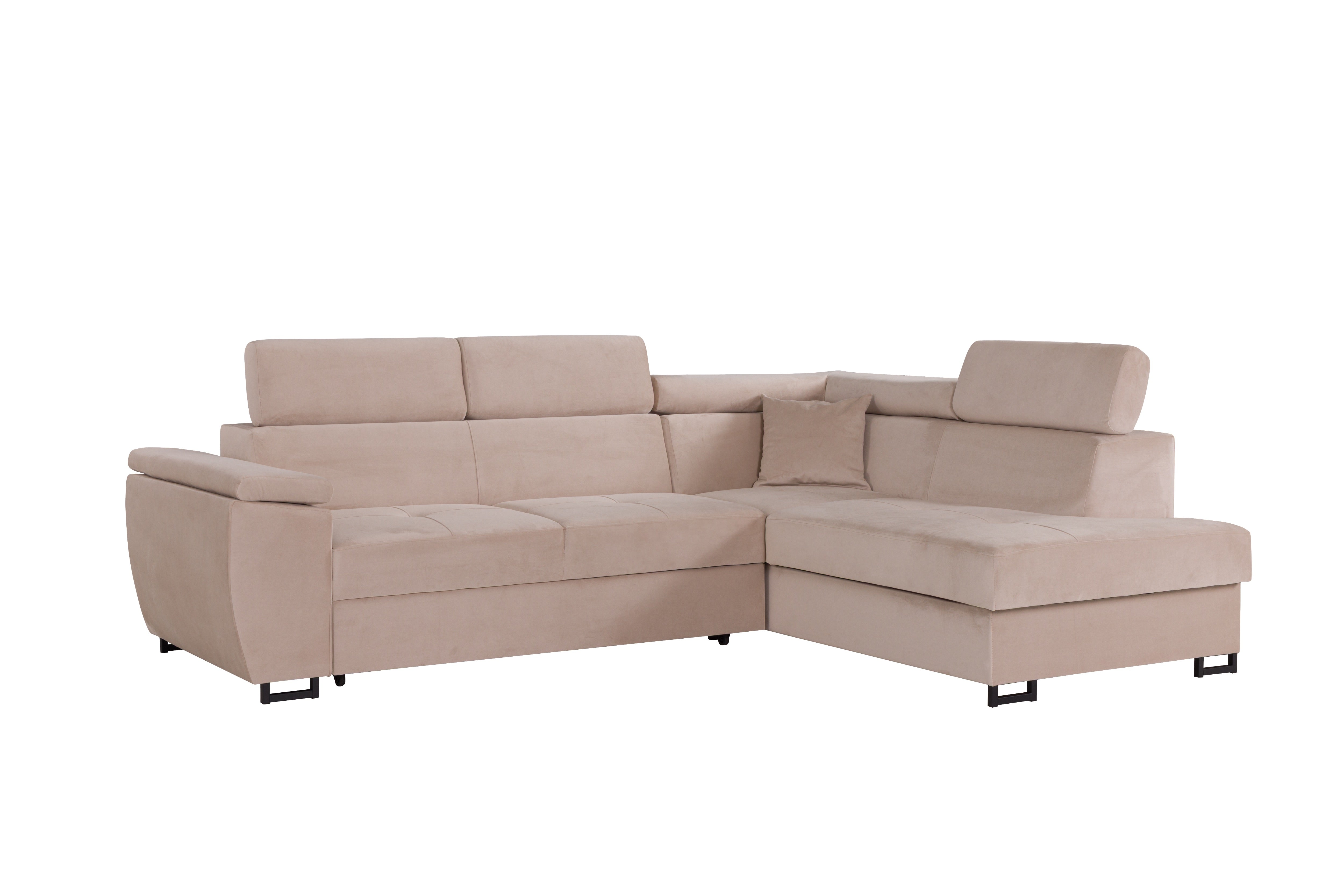 Canapé d'angle Toulouse Beige Velours