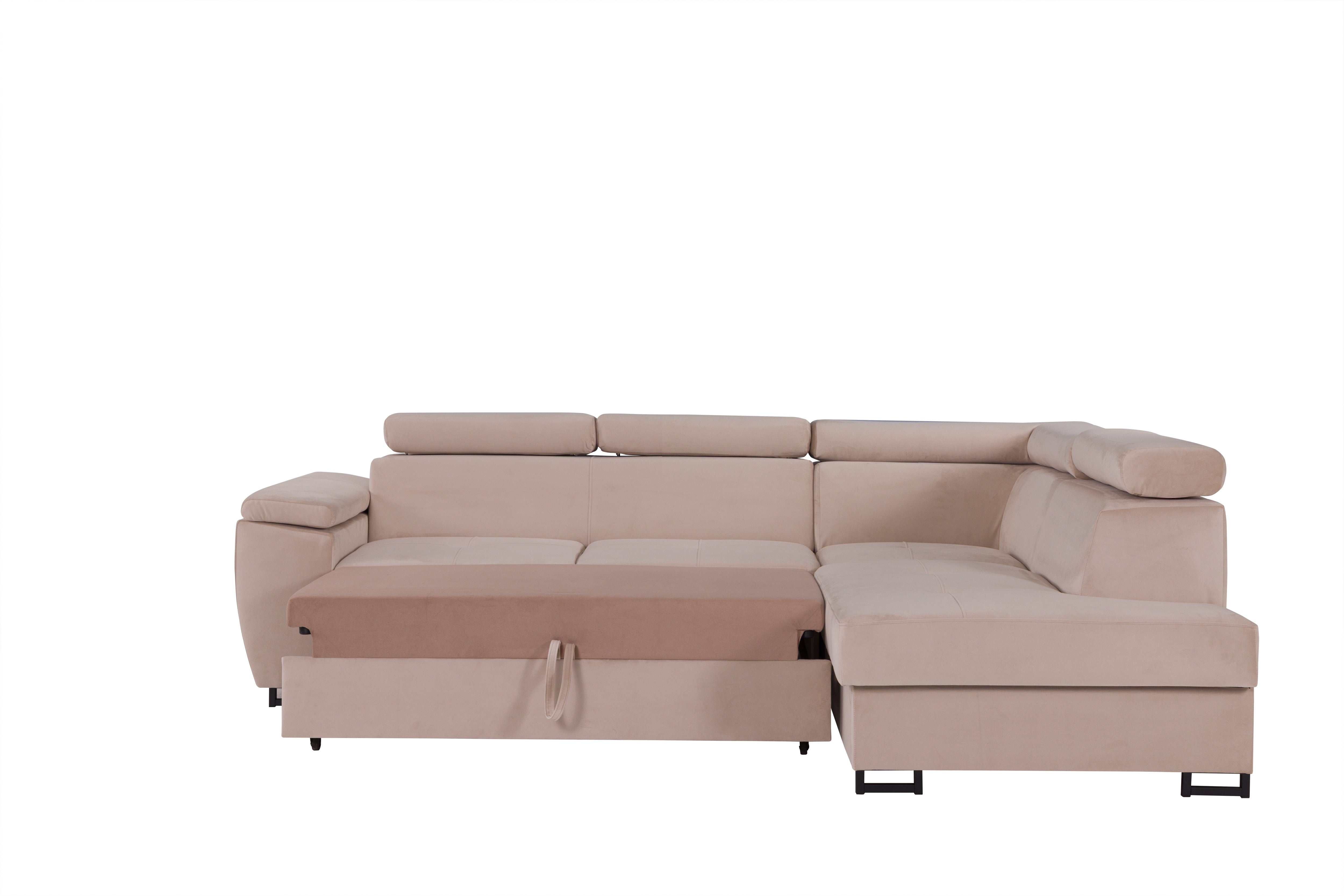 Canapé d'angle Toulouse Beige Velours