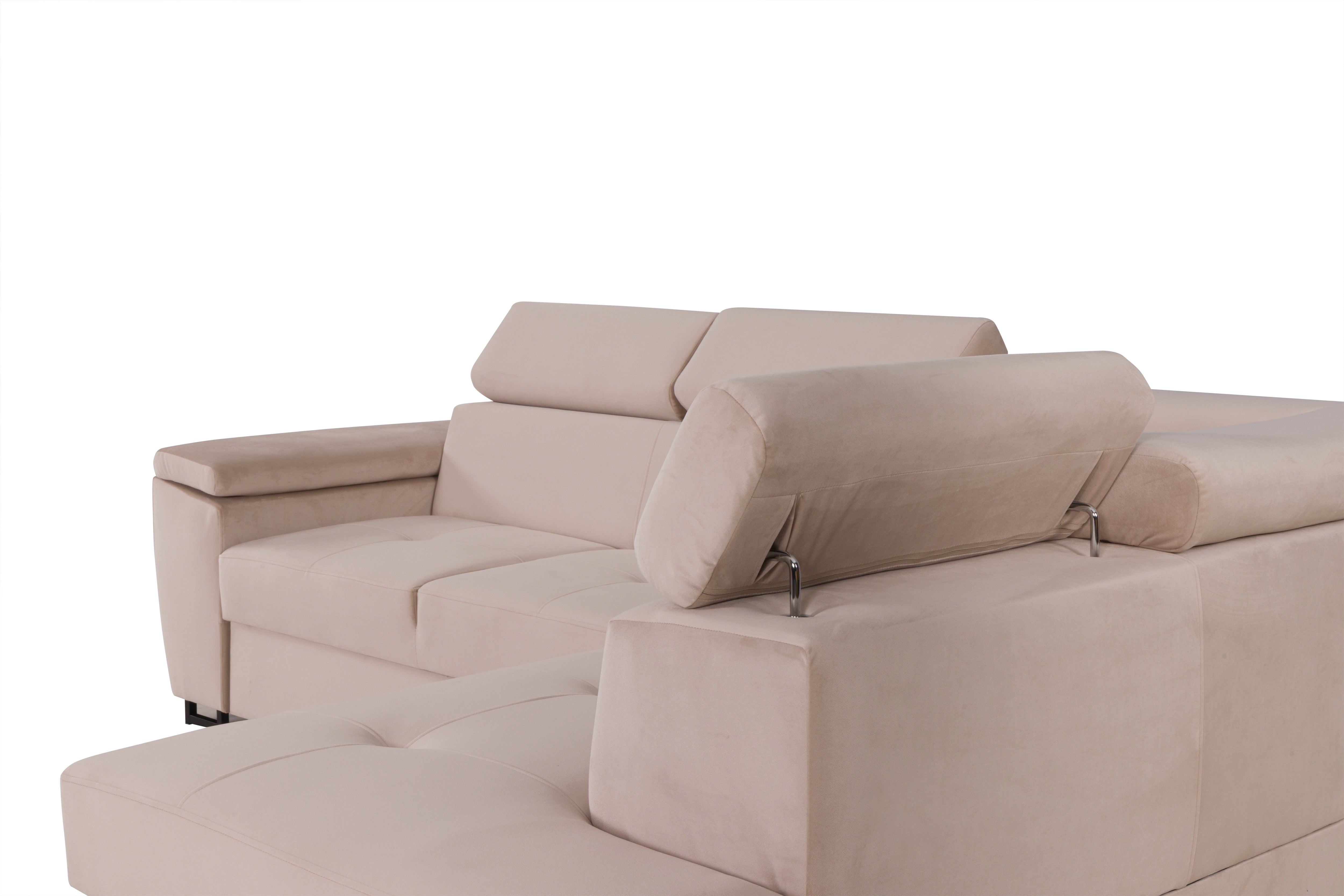 Canapé d'angle Toulouse Beige Velours