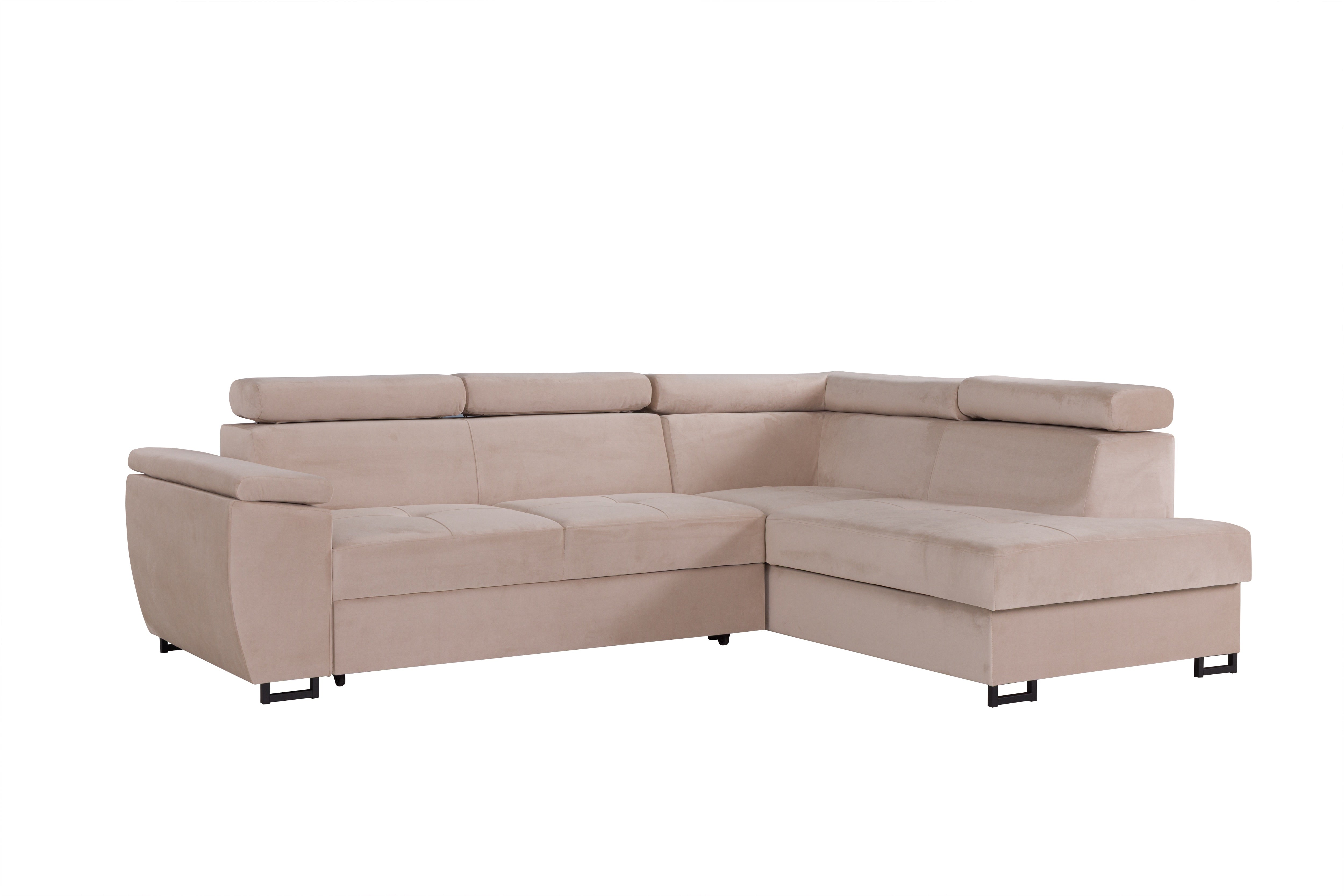 Canapé d'angle Toulouse Beige Velours