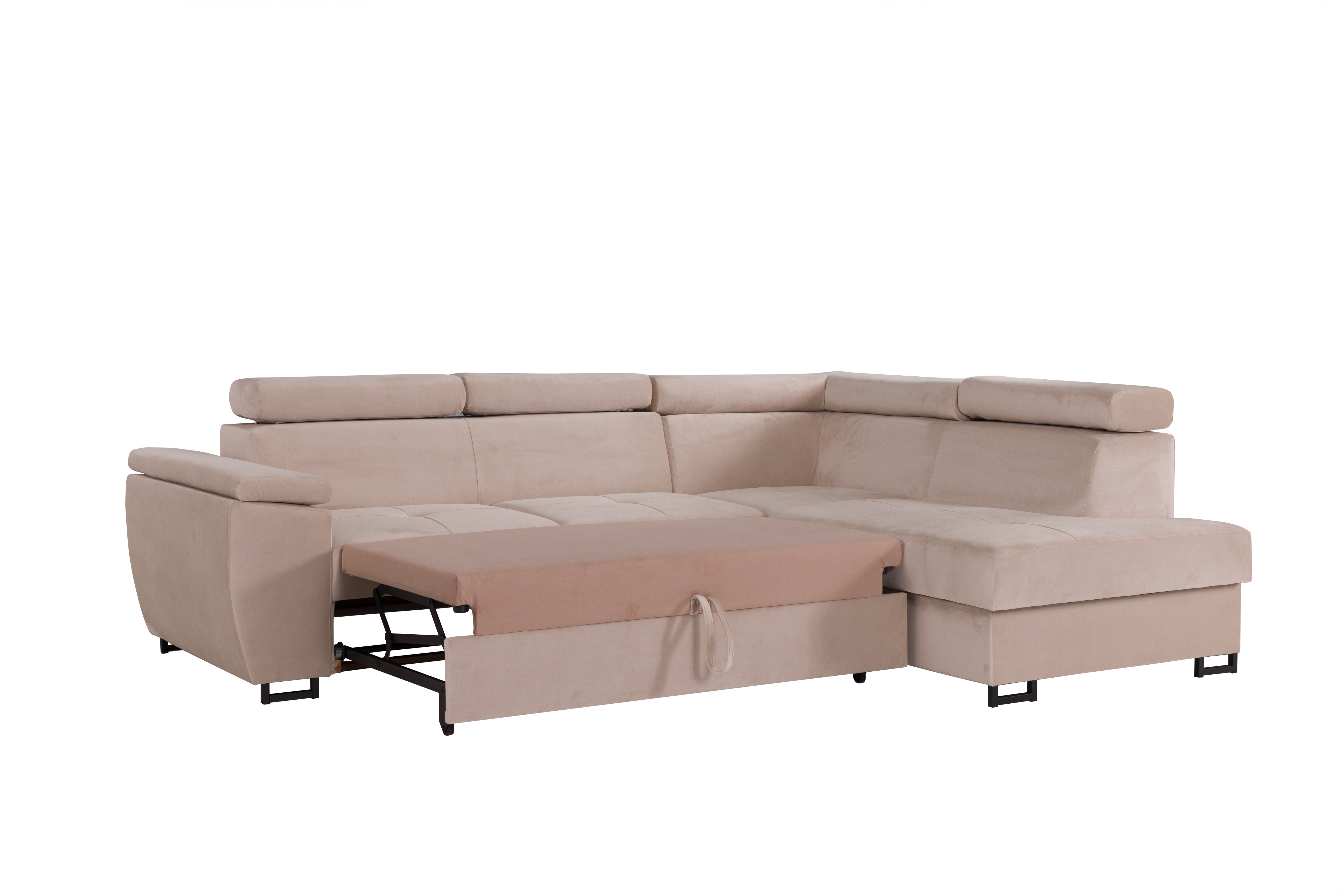 Canapé d'angle Toulouse Beige Velours