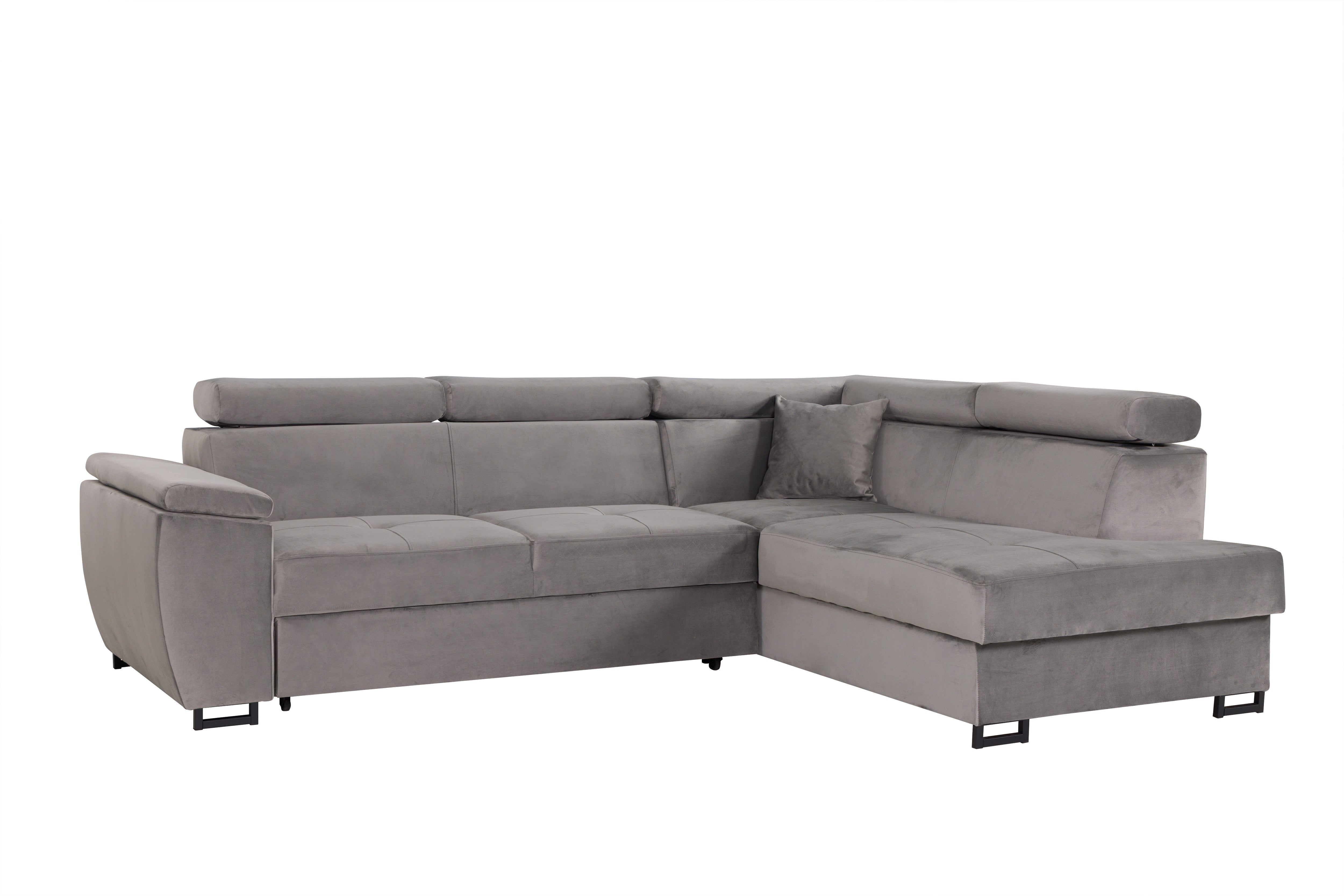 Canapé d'angle Toulouse Gris Velours