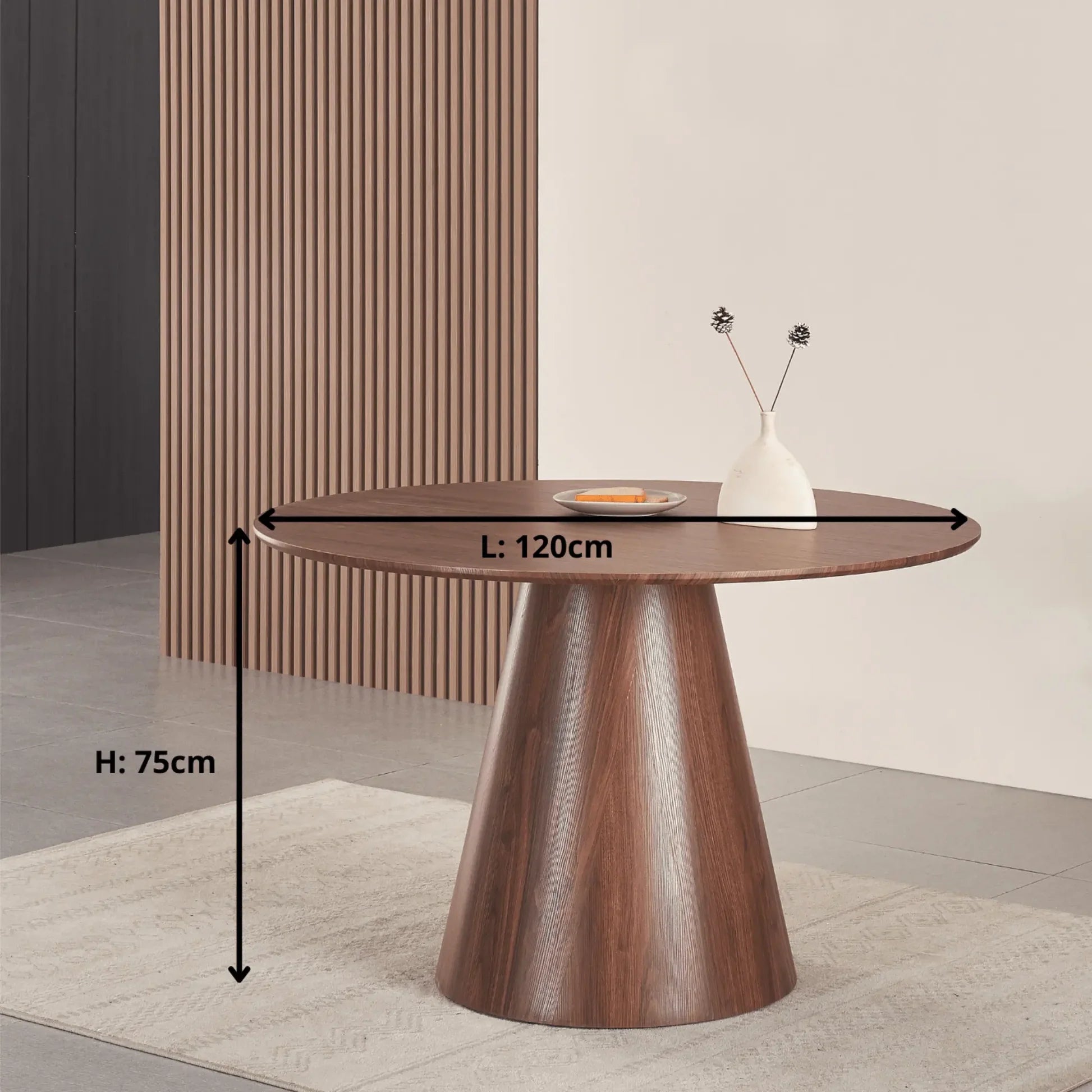 Table à manger Alma noyer 1m20