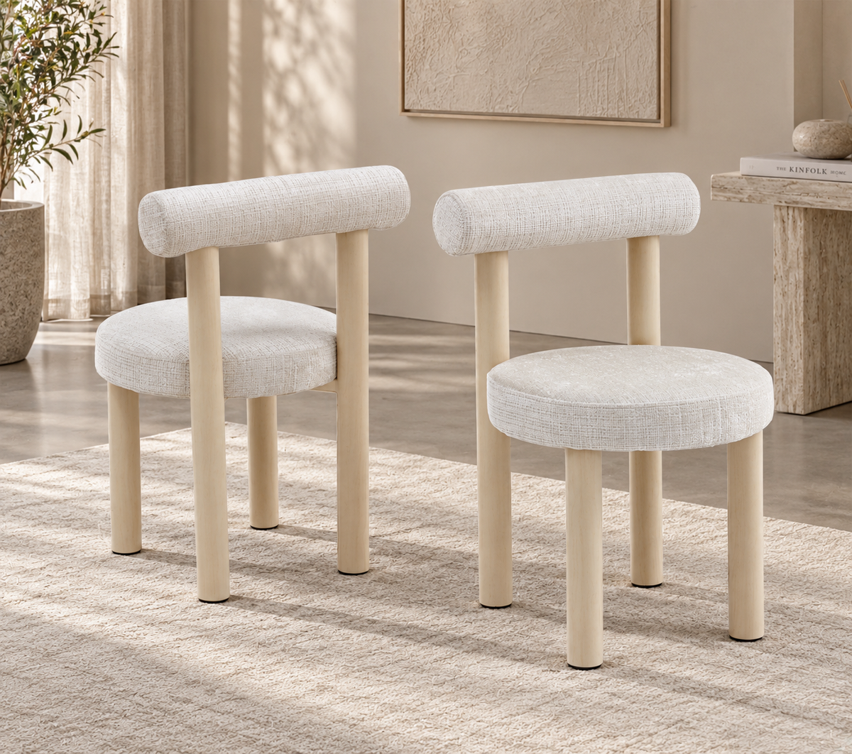 Chaise Irina Cremona Beige Travertin