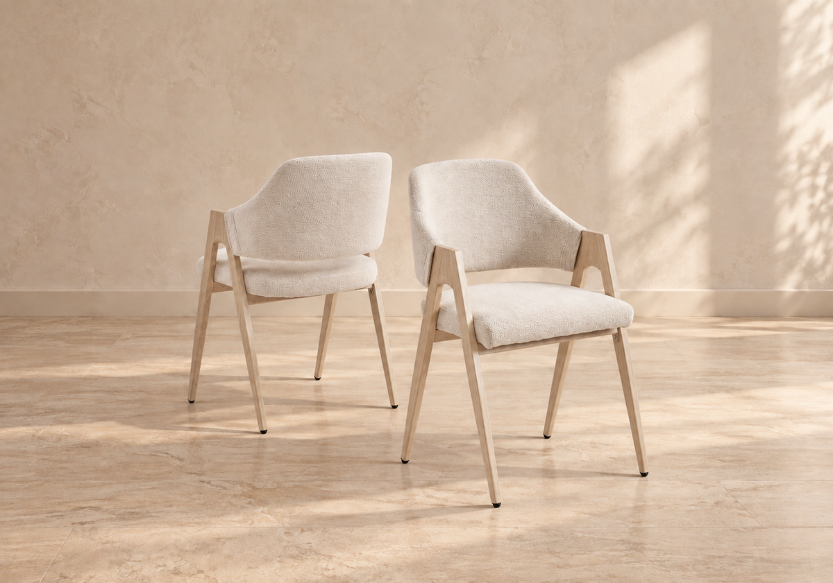 Chaise Ysé Chenille Travertin