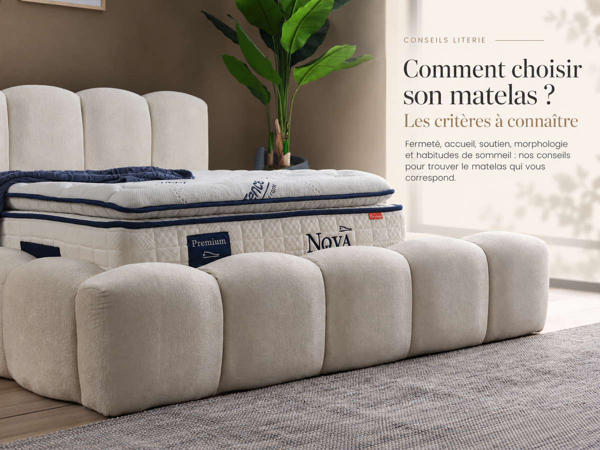 Matelas Luxury Interiors installé dans une chambre moderne