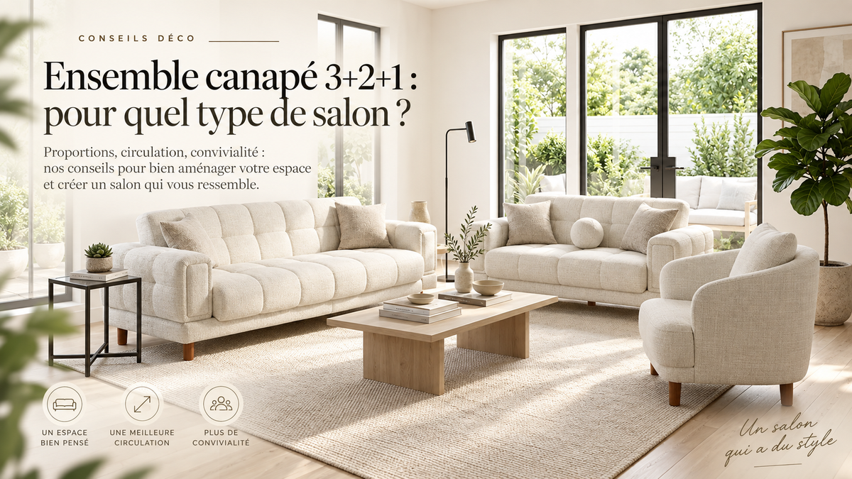 Ensemble canapé 3+2+1 Canyon Luxury Interiors dans un salon moderne