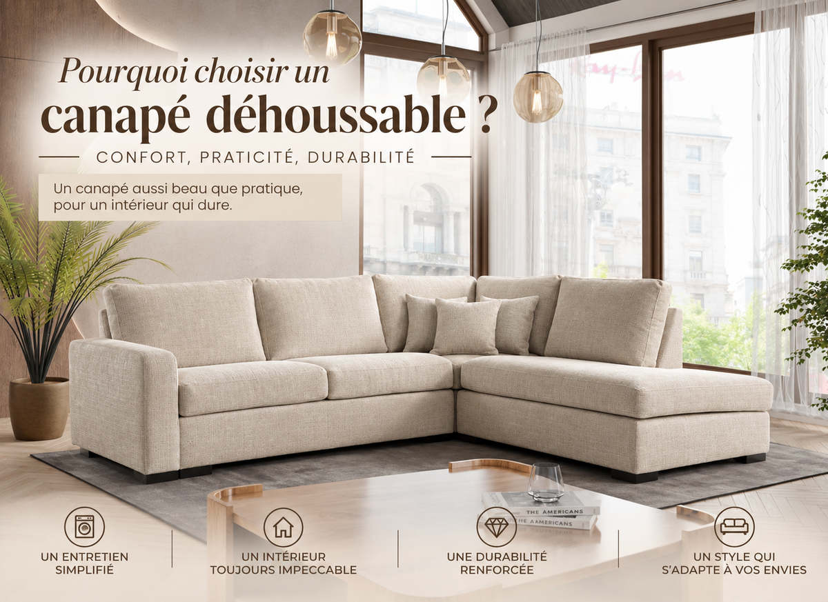 Canapé déhoussable San Marino  Luxury Interiors dans un salon