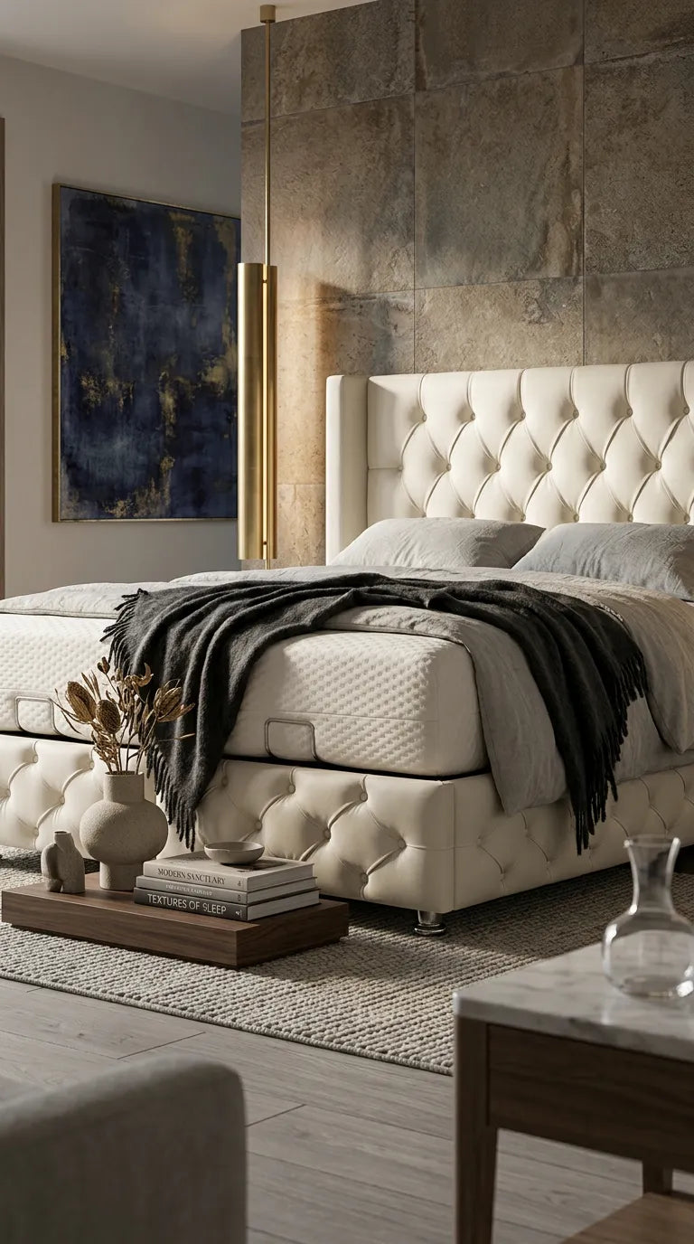 Lit coffre Cloute Blanc