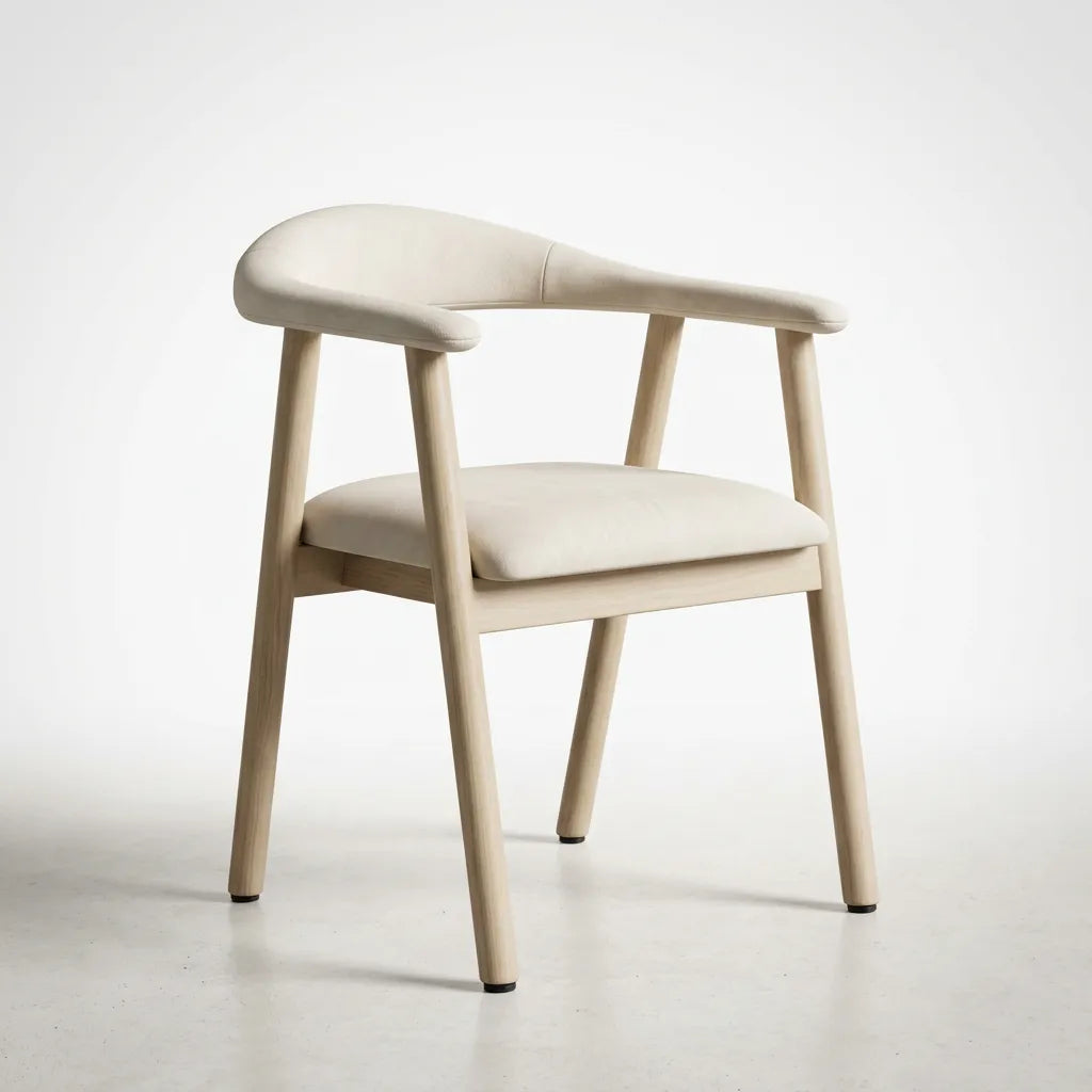 Chaise Berita Velours Beige Travertin