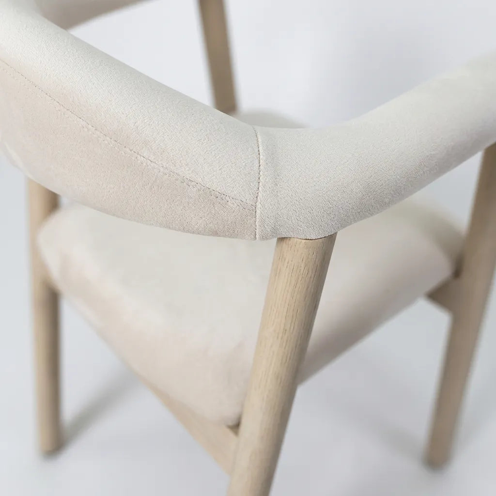Chaise Berita Velours Beige Travertin