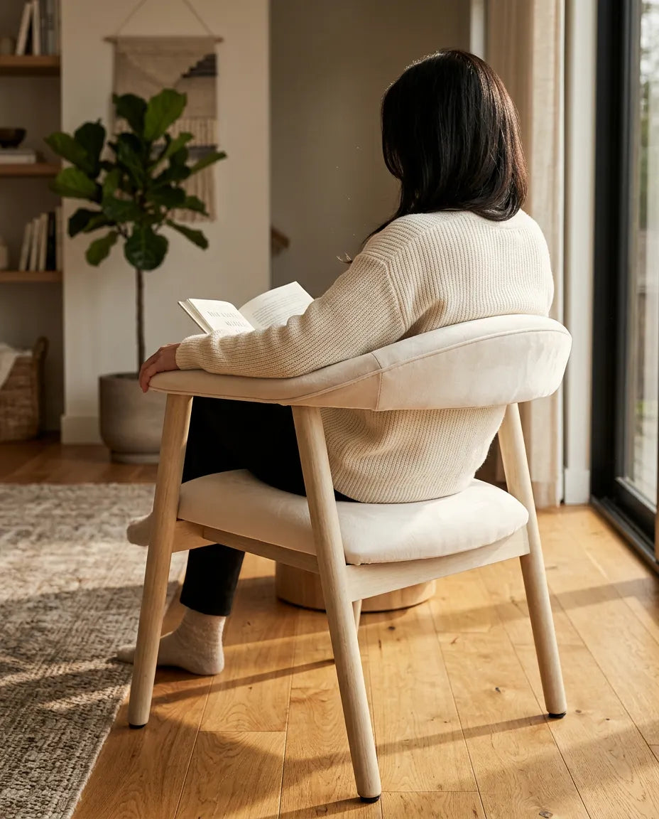 Chaise Berita Velours Beige Travertin