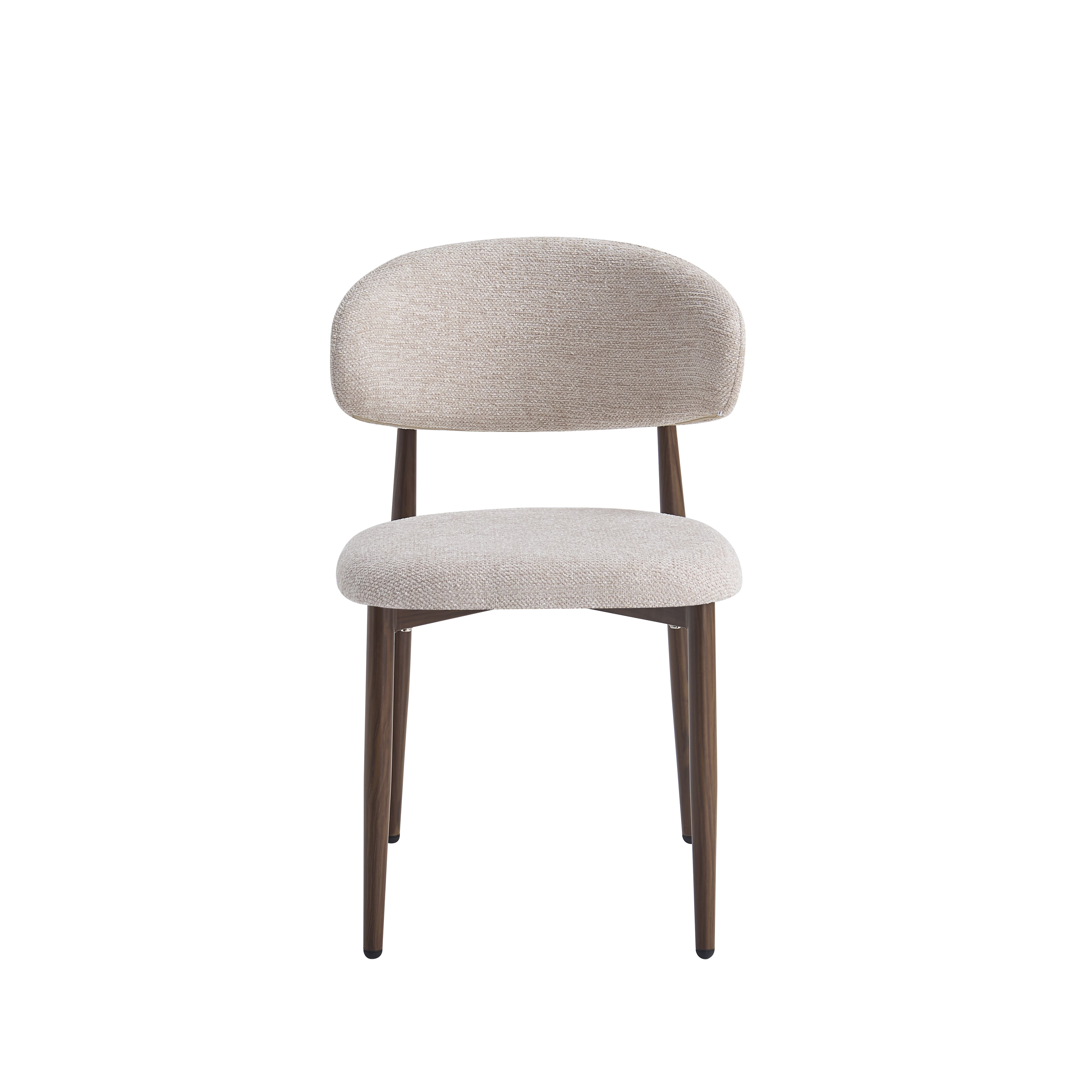 Chaise Bohème Lucile Chenille Noyer
