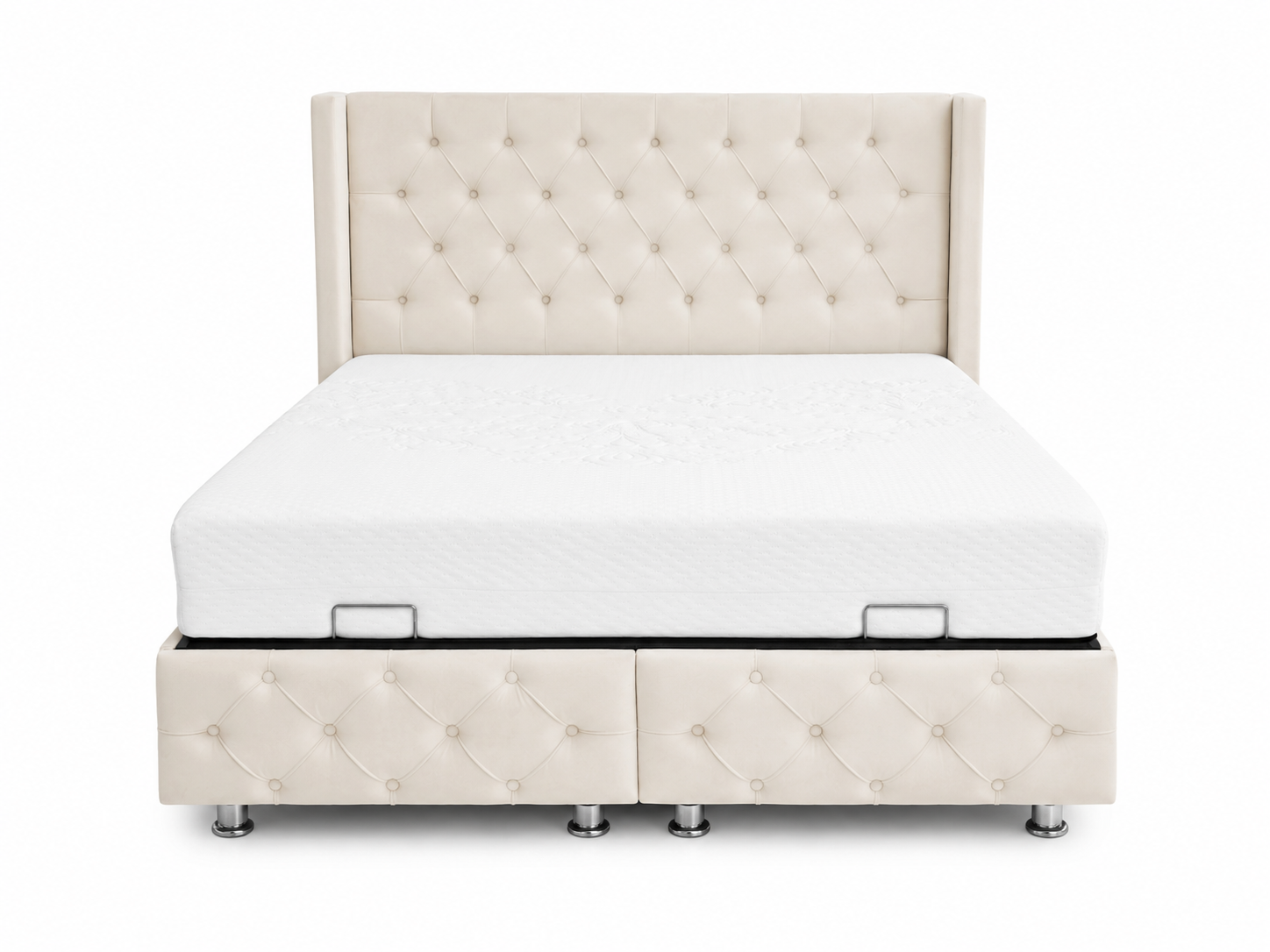 Lit coffre Cloute Blanc