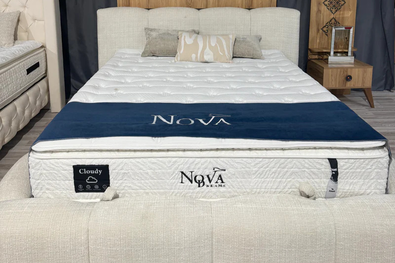 Pack complet Lit coffre Marbella + Matelas Nova Premium 32cm