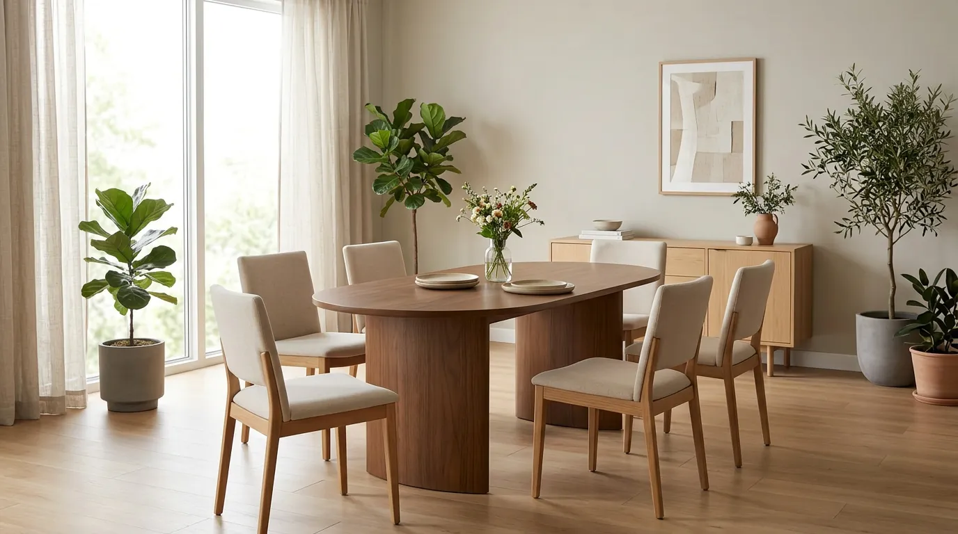 Table à manger Josephine Noyer 1m80