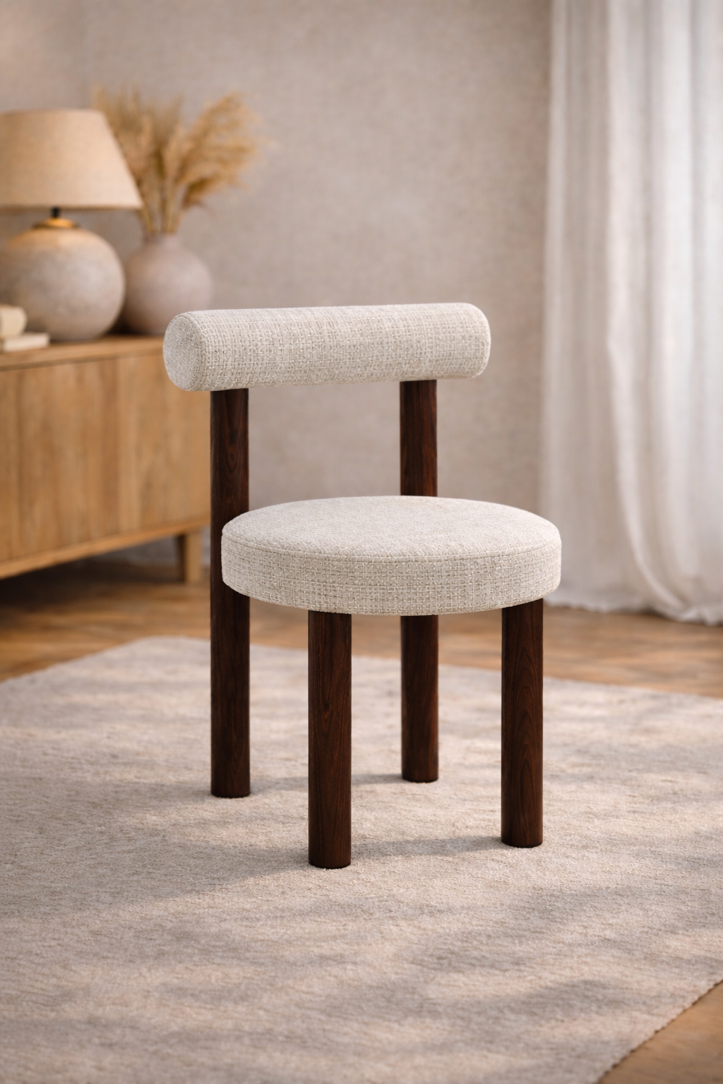 Chaise Irina Cremona Beige Noyer