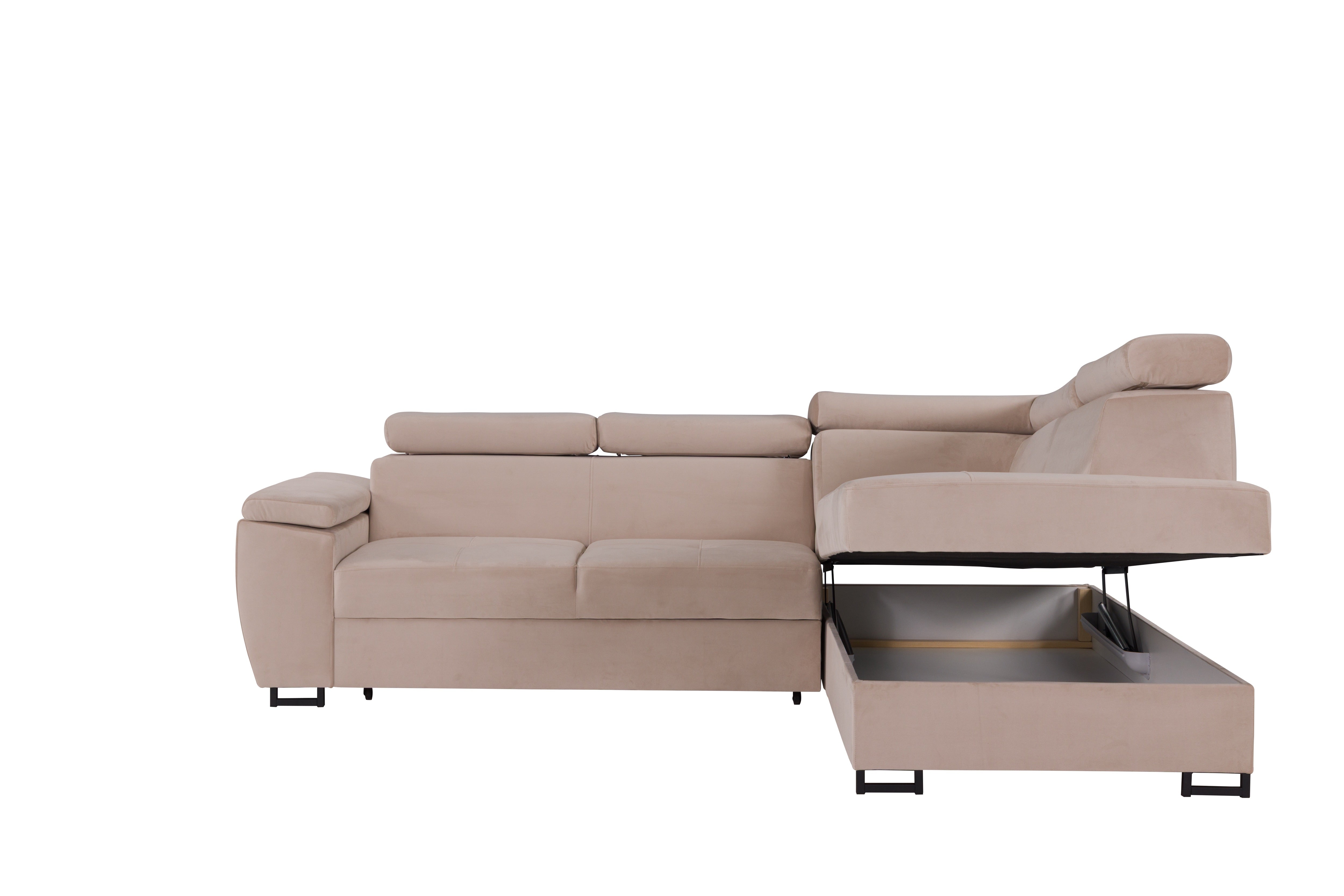 Canapé d'angle Toulouse Beige Velours