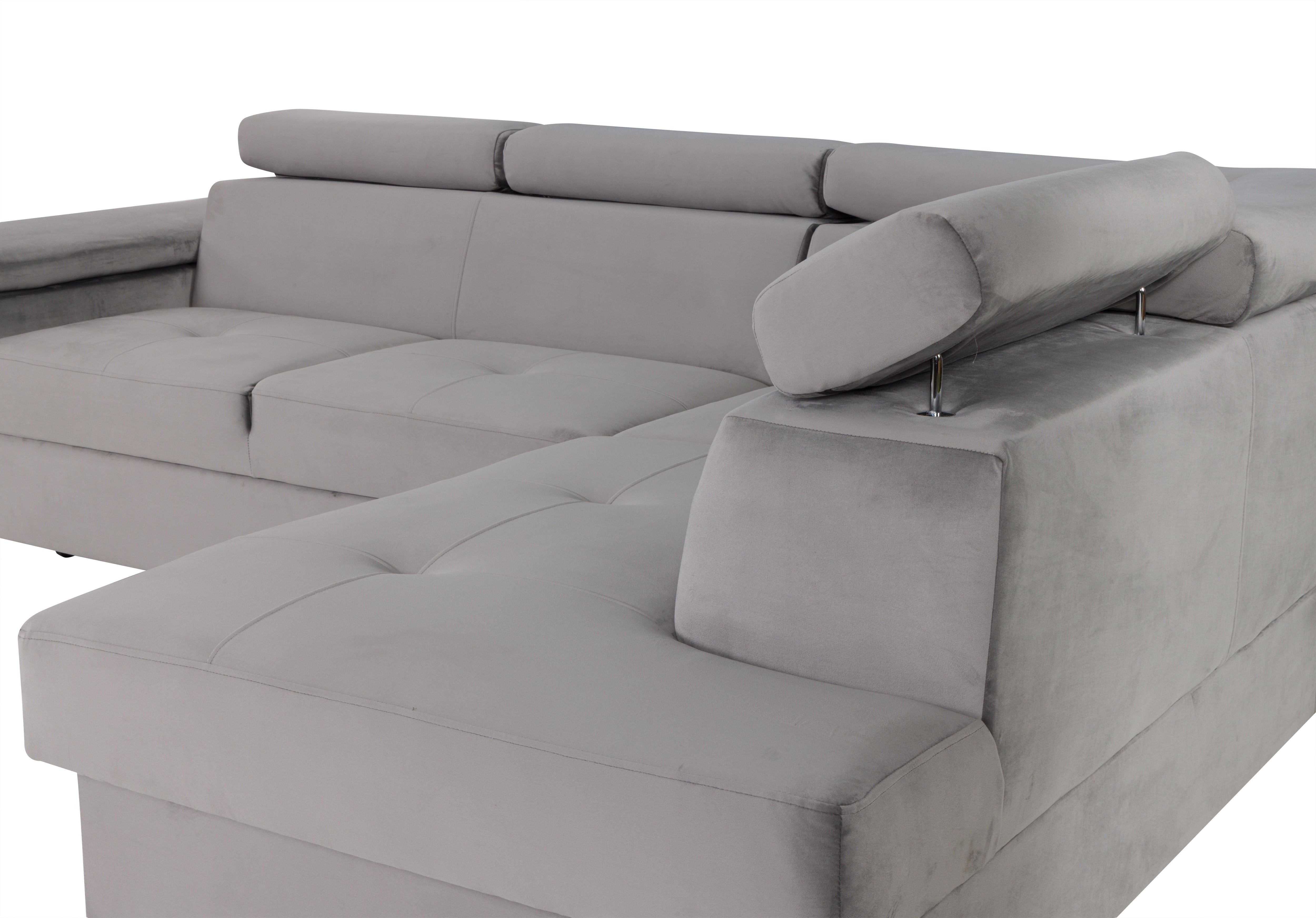 Canapé d'angle Toulouse Gris Velours