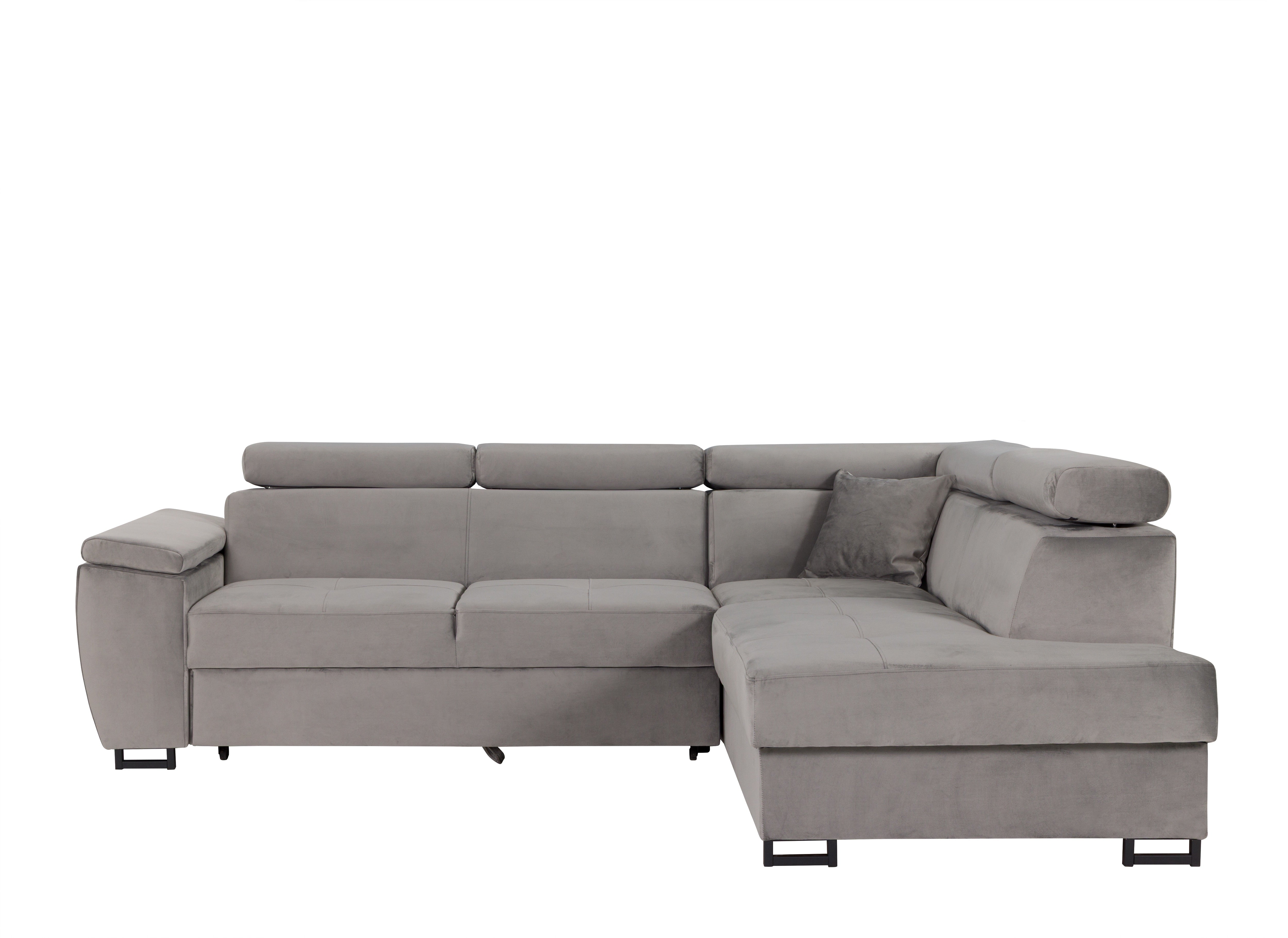 Canapé d'angle Toulouse Gris Velours