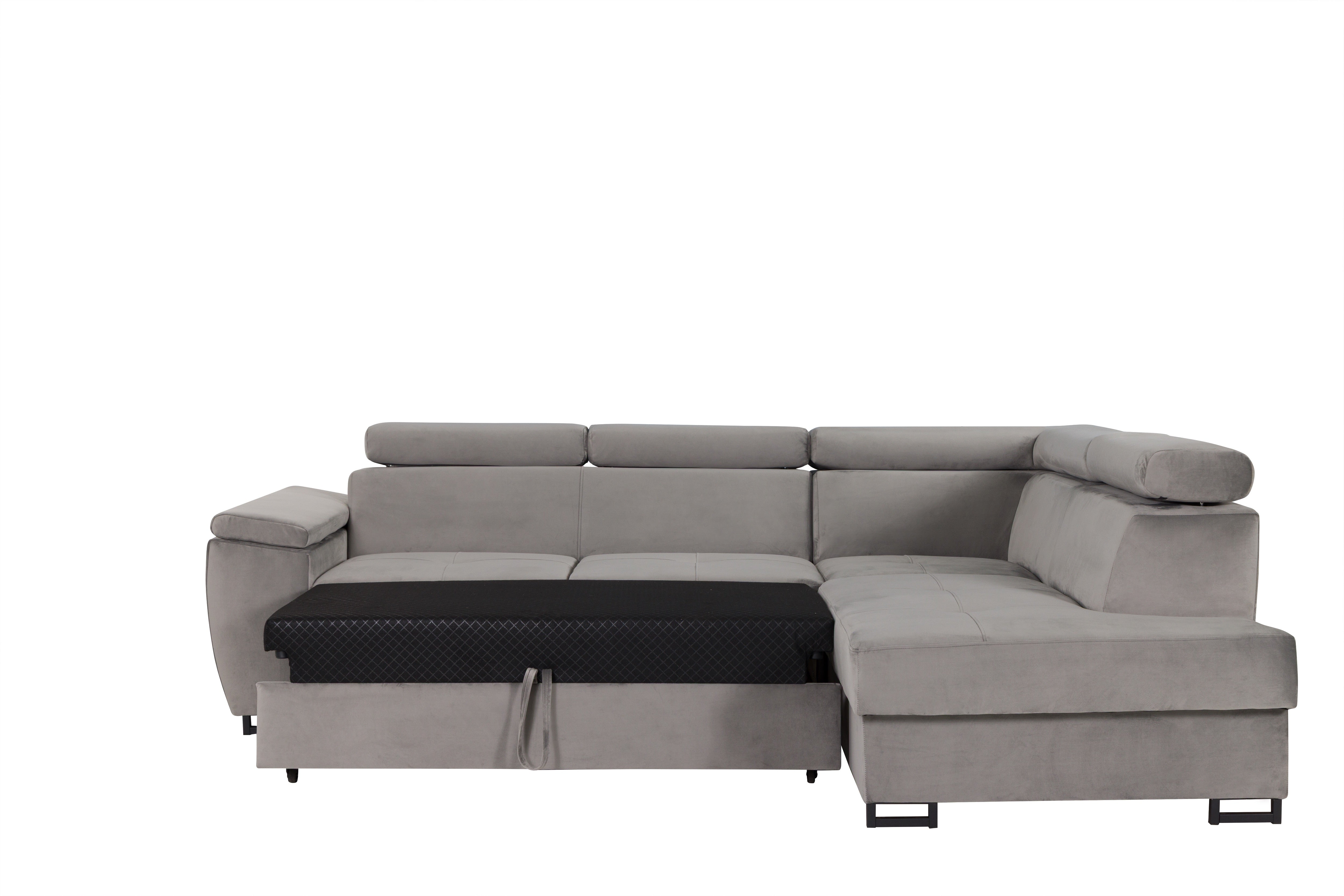 Canapé d'angle Toulouse Gris Velours