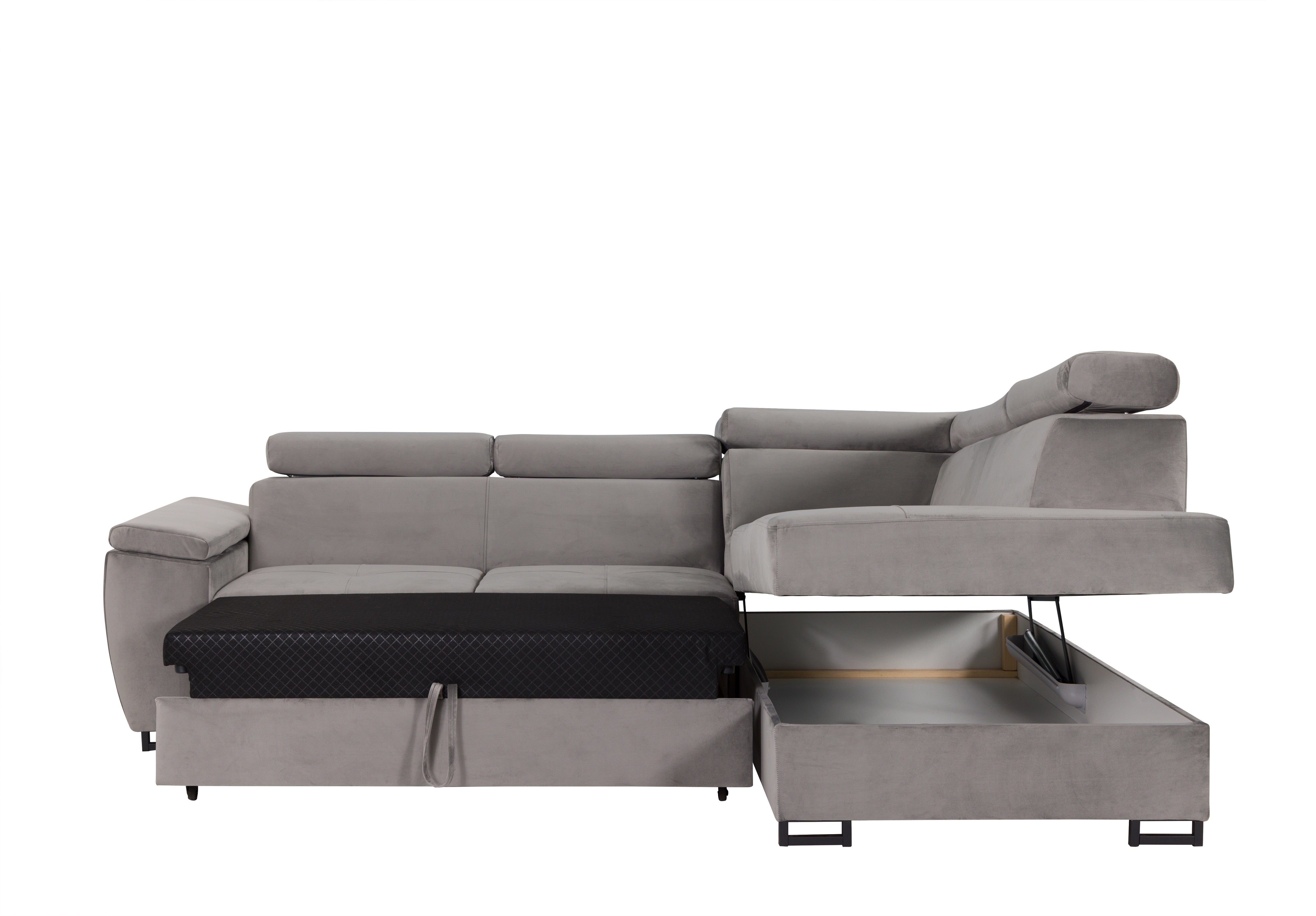 Canapé d'angle Toulouse Gris Velours