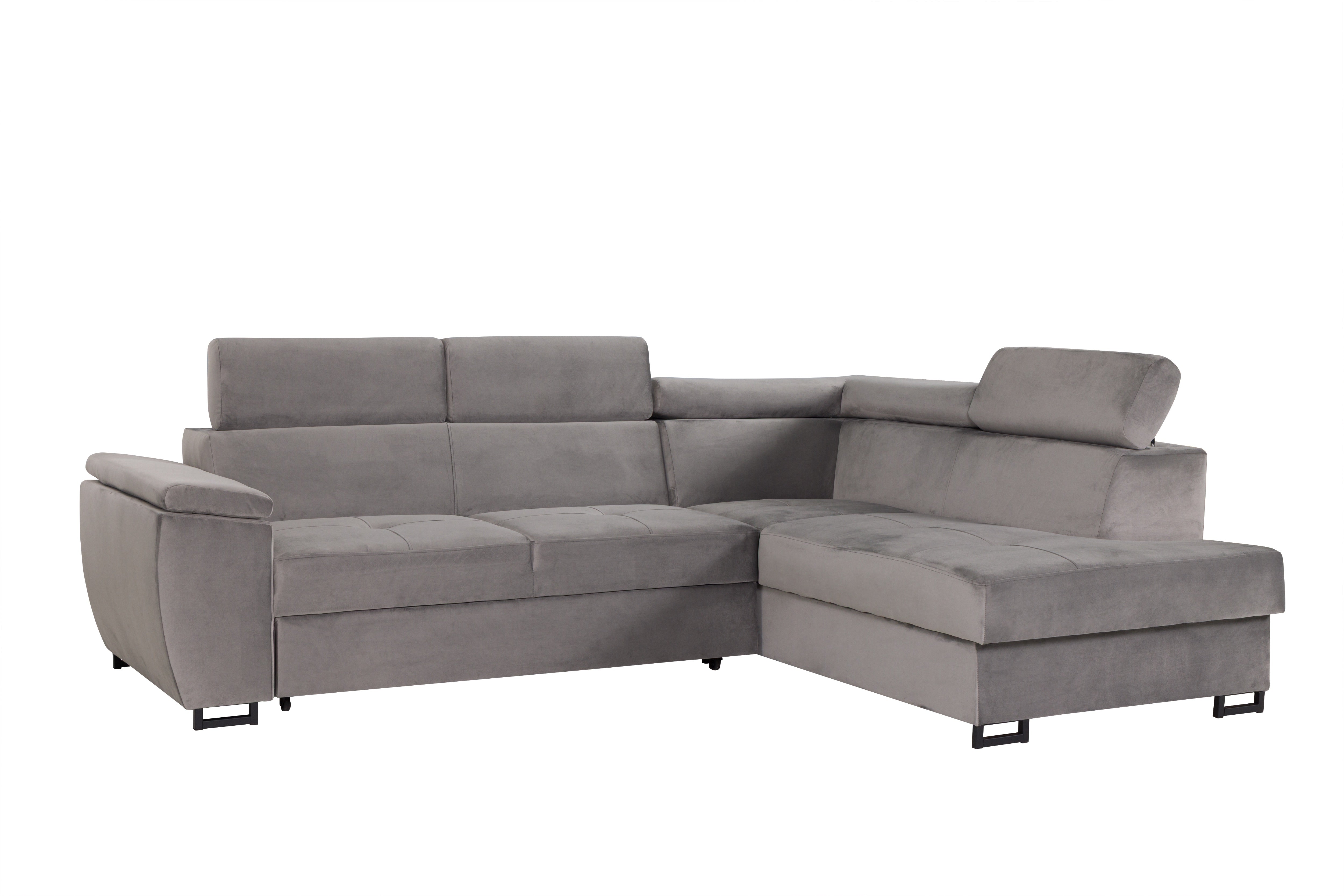 Canapé d'angle Toulouse Gris Velours