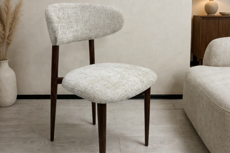 Chaise Bohème Marbella Beige Noyer